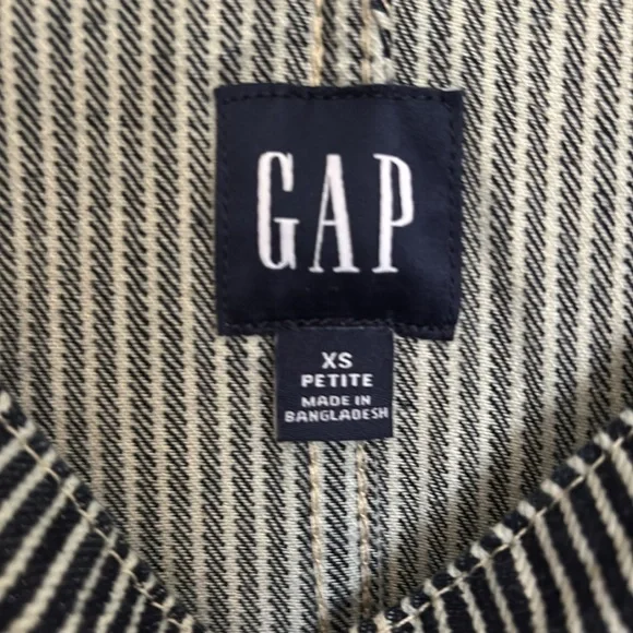 Gap Denim Stripe Loose Overalls - Picture 3 of 9